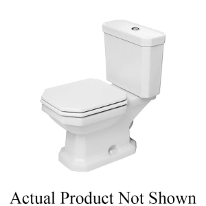 DURAVIT D1002200 2-Piece Toilet, 1930 Series, Octagonal Bowl, 15 in H Rim, 12 in Rough-In, 1.28 gpf, White