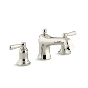 Kohler® T10592-4-SN Bancroft® Bath Tub Faucet Trim, 12 gpm Flow Rate, 8 in Center, Vibrant® Polished Nickel, 2 Handles, Traditional