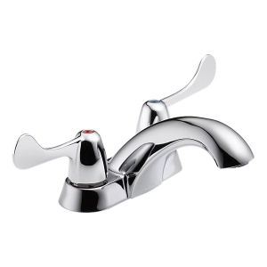 DELTA® 2529LF-LGHGMHDF Centerset Lavatory Faucet, HDF®, Chrome, 2 Handles, 0.5 gpm Flow Rate