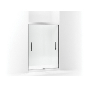 Sterling® 547808-48S-G05 Sliding Shower Door with CleanCoat® Technology, Finesse® Peak®, Frameless Frame, Tempered Glass, Silver with Smooth/Clear Glass Texture, 5/16 in Thick Glass, 66-3/16 in H Opening, 44-5/8 to 47-5/8 in W Opening