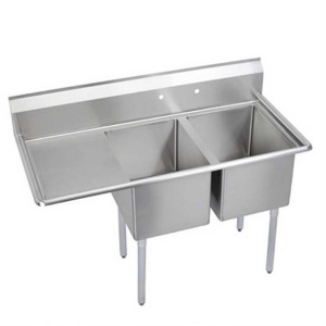 Elkay® 2C18X18-L-18X 300 Dependabilt Standard Service Sink, Rectangle Shape, 58.5 in W x 23.8 in D x 44.8 in H, Floor Mounting, Uniform Satin