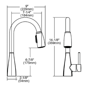 Elkay® LKAV4032CR Pull-Down Low Flow Bar Faucet, Avado™, Polished Chrome, 1 Handle, 1.5 gpm