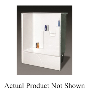 Oasis® Vursa TS-6032L-BSC 1-Piece Tub Shower, 60" x 32" x 72-1/2", Fiberglass Composite, Left Hand Drain, Biscuit