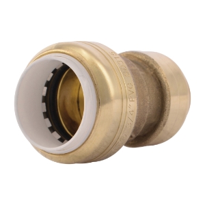 SharkBite™ UIP4016 Transition Coupling, 3/4 in Nominal, CTS x PVC End Style, Brass