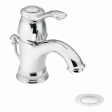 Moen® 6102 Bathroom Faucet, Kingsley®, 1.5 gpm Flow Rate, 3 in H Spout, 1 Handle, Pop-Up Drain, 1 Faucet Hole, Chrome, Function: Traditional