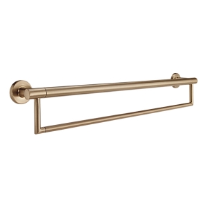 DELTA® 41519-CZ Decor Assist™ Contemporary Towel Bar With Assist Bar, 24 in L Bar, 3 in OAD x 4-1/4 in OAH, Metal, Brilliance® Champagne Bronze