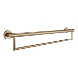 DELTA® 41519-CZ Decor Assist™ Contemporary Towel Bar with Assist Bar, 24 in L Bar, 3 in OAD x 4-1/4 in OAH, Metal, Champagne Bronze