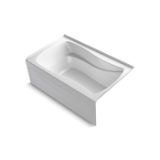 Kohler® 1239-GHRA-0 Mariposa® Heated Air Bathtub with Integral Apron, BubbleMassage™, Rectangular Shape, 60 in L x 36 in W, Right Hand Drain, White