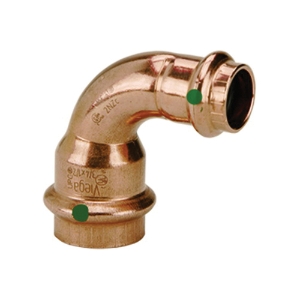 Viega ProPress® 77325 90 deg Reducing Elbow, 3/4 x 1/2 in Nominal, Press End Style, Copper