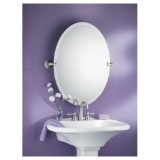 Moen® DN2692BN Tilting Mirror, Glenshire®, Oval, 22.81 in Dia x 26 in L x 3.17 in W, Brushed Nickel