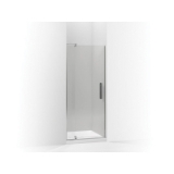 Kohler® 707501-L-SHP Pivot Shower Door, Crystal Clear Tempered Glass, Frameless Bright Polished Silver Frame, 27-5/16 to 31-1/8 in Opening Width, 5/16 in THK Glass