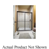 Basco® 7150-60 Sliding Framed Shower Door, Obscure Glass, Silver, 5/32 in THK Glass, Deluxe™