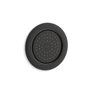 Kohler® 8014-BL WaterTile® Round Body Spray, Number of Spray Type: 1, Full Body Spray, 2 gpm Max Flow, Ceiling/Wall Mount, Matte Black