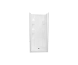 Clarion 4S20C-WH Quantum®AcrylX™ Four-Piece Alcove Center Drain Shower Stall with 4 in Threshold and Molded Shelving, 36 in L x 36 in W x 77 in H, White