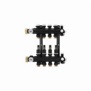 Uponor A2670201 Engineered Plastic Heating Manifold Assembly With Flow Meter, (2), Brass