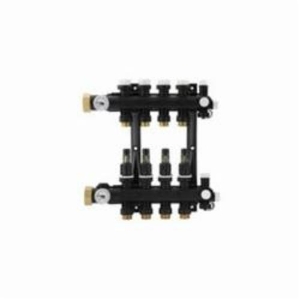 Uponor A2670201 Engineered Plastic Heating Manifold Assembly with Flow Meter, (2), Brass