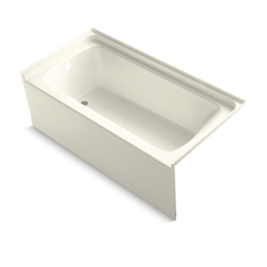 Sterling® 71171112-96 Bathtub, Ensemble™, 60-1/4 in L x 30-1/4 in W, Left Drain, Biscuit