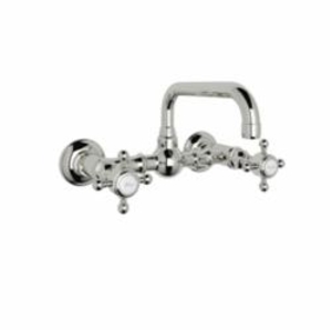 Rohl® A1423XM-PN-2 Bridge Lavatory Faucet, Country Bath Acqui, 1.2 gpm Flow Rate, 1-27/64 in H Spout, 8 in Center, Polished Nickel, 2 Handles