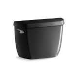 Kohler® 4436-7 Wellworth® Classic Toilet Tank, 1.28 gpf, 3-1/4 in Left Hand Lever Flush, Black
