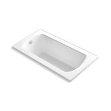 Sterling® 71261100-0 Bathtub, Lawson®, 60-1/4 in L x 32 in W, End Drain, White