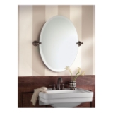 Moen® DN0892ORB Tilting Mirror, Gilcrest®, Oval, 23.87 in Dia x 26 in L x 2.97 in W, Oil Rubbed Bronze