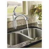 Moen® 7295C Kitchen Faucet, Brantford™, 1.5 gpm Flow Rate, Pull-Out Spout, Chrome, 1 Handle, 1/3 Faucet Holes