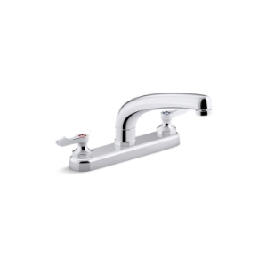 Kohler® 810T20-4AHA-CP Triton® Bowe® Kitchen Sink Faucet, 1.5 gpm Flow Rate, 8 in Center, Swivel Spout, Polished Chrome, 2 Handles