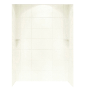 Swan® SQMK723662.018 Square Tile Shower Wall Kit, 62 in W x 72-1/2 in H, Solid Surface