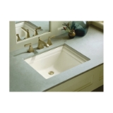 Memoirs® Bathroom Sink With Overflow, Rectangular, 20-11/16 in W x 17-5/16 in D x 8-5/8 in H, Under Mount, Vitreous China, Black