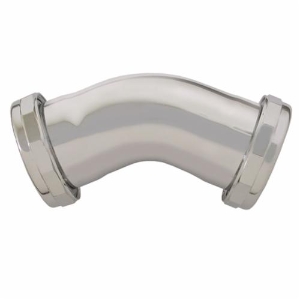 Jones Stephens™ T74006 Pipe Double Elbow, 1-1/2 in Nominal, 45 deg, Brass, Polished Chrome