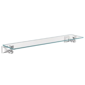 Moen® DN8390CH Vanity Shelf, Retreat®, 22 in OAD x 2.64 in OAH, Tempered Glass, Chrome