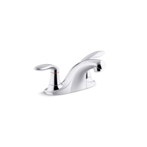 Kohler® 15240-4NDRA-CP Coralais® Centerset Bathroom Sink Faucet, Polished Chrome, 2 Handles, 0.5 gpm Flow Rate