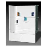 Oasis® Vursa kd TS3P-6032R 3-Piece Combination Tub and Shower, 60" x 32" x 76-1/4", Fiberglass Composite, Right Hand Drain, White