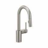 Moen® 5965SRS Pulldown Bar Faucet, Align™, Spot Resist™ Stainless, 1 Handle, 1.5 gpm