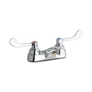 Elkay® LK402T4 Exposed Centerset Bathroom Faucet, Polished Chrome, 2 Handles, 0.5 gpm Flow Rate