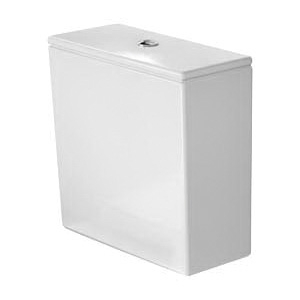 DURAVIT 0935200085 DuraStyle Toilet Tank With Dual Flush Piston Valve, 1.6/0.8 gpf, Top Button Flush, White