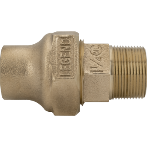 LEGEND® 313-004NL T-4100 Pipe Coupling, 3/4 in Nominal, Flare x MNPT End Style, Bronze