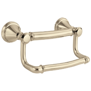 DELTA® 41350-PN Decor Assist™ Traditional Toilet Tissue Holder With Assist Bar, 300 lb Capacity, 4-5/16 in H, Zinc, Polished Nickel