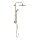 GROHE 27867EN1 Shower System, Retrofit System 260, 10-1/4 in Dia Rain/SmartRain/Jet Shower Head, 2.5 gpm, Dream/Rain Spray, Brushed Nickel