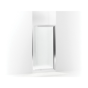 Sterling® 1500D-36S Pivot Shower Door, Tempered Glass, Framed Silver Frame, 31-1/4 to 36 in Opening Width, 1/8 in THK Glass