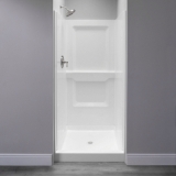 ELM® 732SWHT Durawall Shower Wall with Smooth Side Walls, 73-1/4 in H, Fiberglass