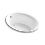 Sterling® 71331100-0 Bathtub, Lawson®, Oval Shape, 60 in L x 42 in W, End Drain, White