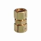 TracPipe® Counterstrike® AutoFlare® FGP-CPLG-1250 Straight Coupling, 1-1/4 in Nominal, AutoFlare x TracPipe® PS-II/CounterStrike® End Style, 2-7/8 in L, Brass