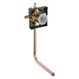 DELTA® R10000-PFT-MF MultiChoice® Universal Prefab Shower Rough-In Valve Body, 1/2 in Cold Expansion PEX Inlet x 1/2 in Pex Cold Expansion Outlet, Forged Brass Body