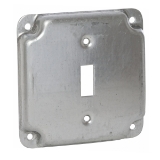 RACO® 800C Exposed Work Cover, 4-1/8 in L x 4-1/8 in W x 1/2 in D, Toggle Switch Cover, Steel