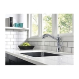DELTA® 4353-DST Linden® Kitchen Faucet, 1.5 gpm Flow Rate, 120 deg Swivel Spout, Chrome, 1 Handle, 1/3 Faucet Holes