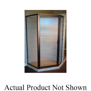 Basco® 160ST Deluxe™ ThinLine Pivot Hinge Neo Angle Swing Shower Enclosure, Framed, 5/32 in THK Glass, Silver