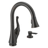 DELTA® 16968-RBSD-DST Talbott™ Pull-Down Kitchen Faucet, 1.8 gpm Flow Rate, Venetian Bronze, 1 Handle, 1 Faucet Hole, Function: Traditional, Commercial