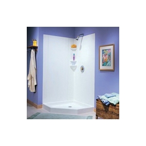 Swan® NE00000SW.010 NEO-Angle Shower Wall Kit, 35-1/2 to 38 in W x 70 in H, Swanstone