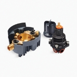 Kohler® 28304-KS-NA Thermostatic Valve Body and Cartridge with Stop, 1/2 in NPT Inlet x 1/2 in NPT Outlet, 45 psi Pressure, 9 gpm Flow Rate, Brass/Plastic Body